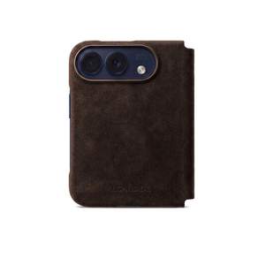 Alcanside iPhone Duo - Alcantara Folio - Chocolate Brown