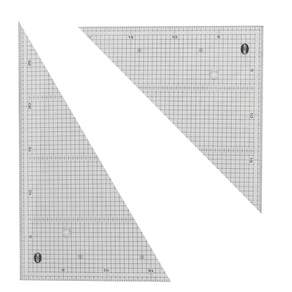 (Atom) 방안 삼각자 30cm 세트(2종) 눈금자 각도 제도 삼각자세트
