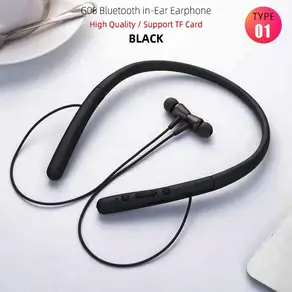 이어폰 블루투스 5.0 무선 헤드셋 마그네틱 넥밴드 IPX5 방수 스포츠 이어버드 소음 제거 TF