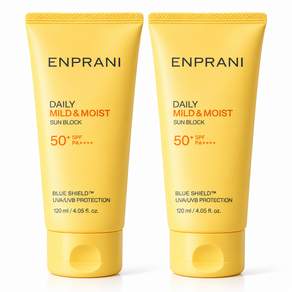엔프라니 엔프라니 데일리 대용량 선크림 120ml 2개 얼굴 바디 선블록 자외선차단제 SPF50+ PA++++