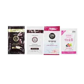 일회용 여행용 샴푸세트 120개 (댕기샴푸30개+댕기컨디셔너30+바디워시30개+폼클렌징30개)
