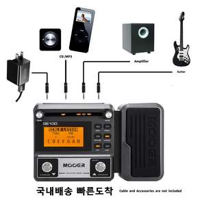 MOOER GE100 기타 멀티 이펙터 페달 프로세서 녹음180s 8 이펙트 모듈 40 드럼 리듬 일렉트릭 기타 페달