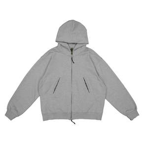 휴머러스 어카운트 THERMAL ZIP-UP HOODIE / MELANGE GRAY