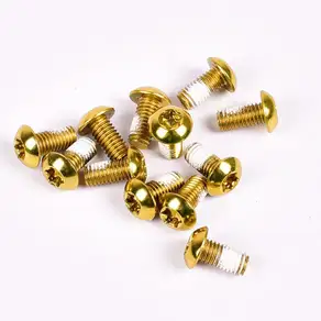 티타늄 합금 자전거 볼트 M5x10mm 디스크 로터 나사 산악 브레이크 고정 액세서리 12 개