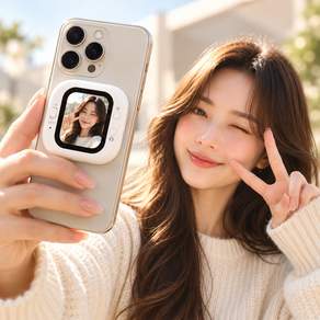 맥세이프 셀카 모니터 후면카메라 무선 미러링 셀피 스크린 브이로그 촬영용
