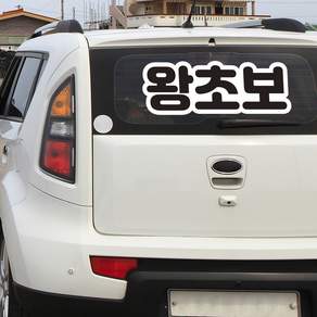 초보운전보다 더 강력한 왕초보 스티커 대형 데칼