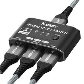 Premium 8K HDMI 2.1 선택기 스위치 셀렉터 3:1