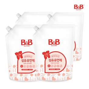 54% 특가할인) 비앤비 아기 세탁 섬유유연제 오리지널 (자스민로즈) 1500ml 리필 x 4개