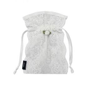 VINAJ 티니로즈 레이스 파우치 (White)