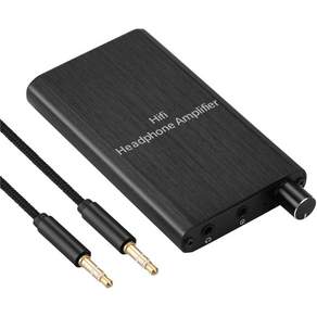 헤드폰 앰프 하이파이 3.5mm 스테레오 오디오 게인 스위치 휴대용 지원 임피던스 16-300 MP3MP4휴대폰디지털 플레이어컴퓨터Xbox One용 헤드셋PS4PS5 컨트롤러