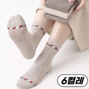 꽃무늬 국산 무압박 미끄럼방지 양말 순면 개별택