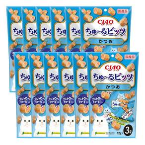 [CS-173] 이나바 츄르비츠 가다랑어 3p 12개묶음 고양이 기호성 좋은 간식