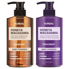 쿤달 네이처샴푸500ml + 트리트먼트500ml 베이비파우더향