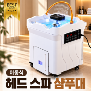 아르벨 헤드스파 이동식 샴푸대 두피 케어 미용 베드 에스테틱 미용실 뷰티샵 오수통 포함