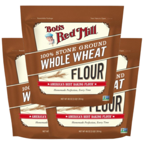 Bob's Red Mill 100% 스톤 그라운드 홀 위트 밀가루 1.36kg