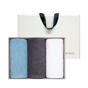 송월 메르디앙 30수 150g 호텔수건 3장 선물세트(손잡이형박스)