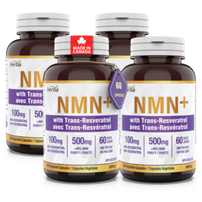 NMN 500mg 60식물성캡슐 트렌스 레스베라트롤 100mg 함유 허바캐나다