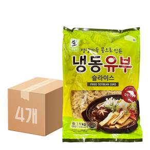 도매 업소용 대림선 냉동유부슬라이스 1kg 4봉 유부슬라이스 우동국수 고명 김밥재료
