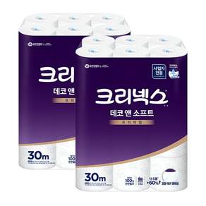 크리넥스 데코 앤 소프트 롤화장지 30m