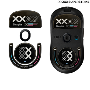BSG 삼슈스 PRO X3 SUPERSTRIKE 마우스 전용 강화 유리 피트 슬라이딩 지슈라 2 지슈스 호환