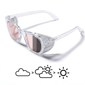 에딜롯 EDIROT 001 WING GLASSES PHOTOCHROMIC (CLEAR PIN-SMK) 방풍 보호 오토바이 스키 스쿠터 클래식 변색 윙 글라스 고글 안경