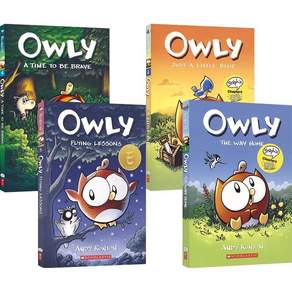 Owly 올리 부엉이 4권 완전 컬러 그래픽 노블 브릿지 북 세트 Scholastic Graphix 만화형 영어 챕터북 6~9세 초등 저학년 따뜻한 숲 우정 동화