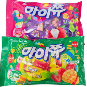 마이쮸 대용량 혼합 4가지맛 1600g 약380개입 딸기+포도+애플망고+핑크리치 마이쭈