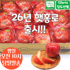 평일 오전10시 발송 12브릭스 당도선별 꿀사과 저탄소 인증 한번에 먹기 좋은 경북 꼬마 세척사과
