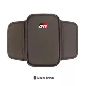 자동차 센터 콘솔 보호대 커버 Toyota harrier GR Hilux 자동차 액세서리 용 범용 가죽 자동차 팔걸이 상자