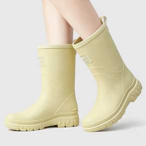 Modern Fashion 심플 여성 미들 장화 미끄럼방지 레인부츠