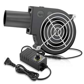 WDERAIR 9733 소형 원심식 블로어 팬 가변 컨트롤러 포함 120V240V AC 전원 플러그 캠핑 그릴 장작 난로 화로 대장간 벨로우즈 및 시작 9733-AC Control