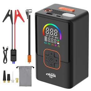 카윈 6000A 29800mAh 자동차 배터리 점프스타터 에어펌프 일체형 휴대용 긴급시동 스마트 보호 점프케이블 방수파우치
