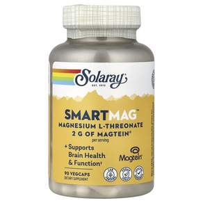 할인중입니다 Solaray (솔라레이) SmartMag™ 마그네슘 L-트레온산 베지 캡슐 90정(1정당 48mg) 추워질수록 건강챙기세여
