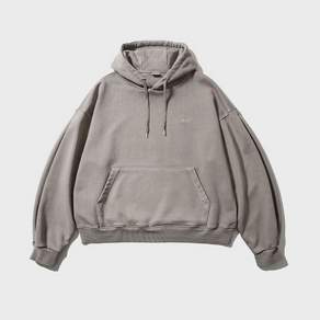앵글런 Valley Tuck Sweat Balloon Hoodie - Washed Beige