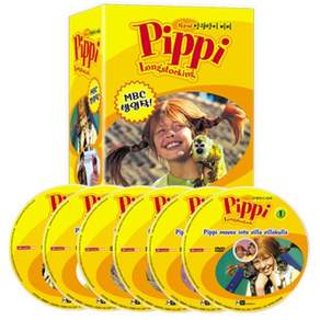 [DVD] [Summer Sale 60% + 피터팬 10종 DVD증정]New 말괄량이 삐삐 Pippi Longstocking 6종세트