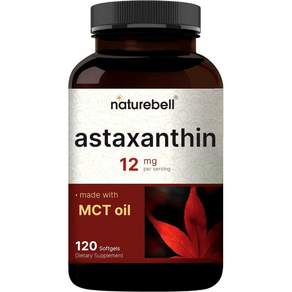 네이처벨 아스타잔틴 12mg MCT오일 미세조류 추출물 헤마토코쿠스 120캡슐