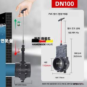 논물 조절기 농수로 물꼬조절기 농사용 배수 급수 밸브 파이프 논 관리기