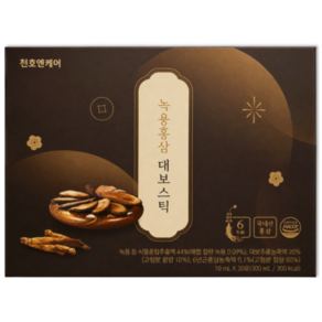 [천호엔케어]녹용홍삼 대보스틱 10ml x 30포 1박스