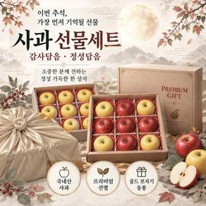 [정성담은 보자기 포장]추석 과일 선물세트 시나노 홍로 2종 혼합세트