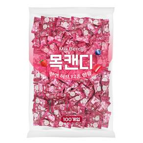 롯데 목캔디 믹스베리 대용량 사탕 100개(개별포장)
