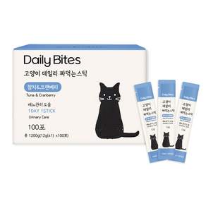 데일리 바이츠 고양이 데일리 짜먹는 스틱 100p 기호성좋은 입짧냥들의 대용량간식 최근제조상품