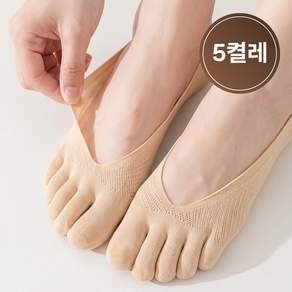 위시플러스 고급 여자 발가락양말 여성 페이크 삭스 통풍 메쉬 5켤레 세트