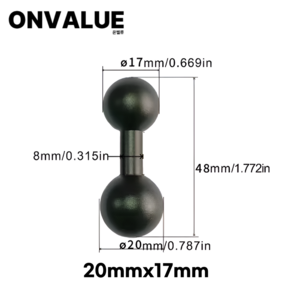 마운트 더블 볼 헤드 연결 어댑터 25mm 20mm 17mm 온벨류