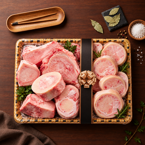 김씨네한우 마장동 한우 우족 2kg 사골 1kg 곰탕용 몸보신 선물세트 추석 설날 명절선물