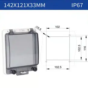 회로 차단기 투명 방수 상자 창 배포 보호 커버 모니터 관찰 스위치 Ip67
