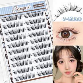 아토포스 노글루 속눈썹 초경량 만화 포인트 볼륨감 래쉬 8-12mm 원터치