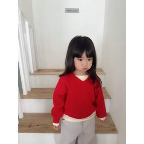 쏭가네*아동 브이넥 니트 긴팔 키즈 데일리 스웨터/코지브이넥니트