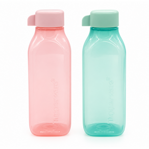 타파웨어 사각 에코 보틀 500ml 2인조세트 어린이물병 유치원 초등학생 등산용 다이어트