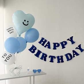 하피블리 생일가랜드 생일파티 용품 세트