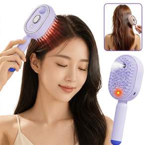 Donmmo 두피 마사지기 에센셜 오일 레드라이트 헤어 브러쉬 미스트 스팀 빗 모발 성장/두피 케어